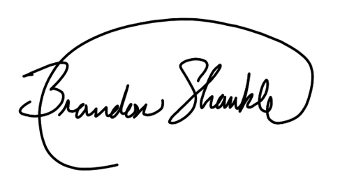 Handwritten signature of Brandon Shankle